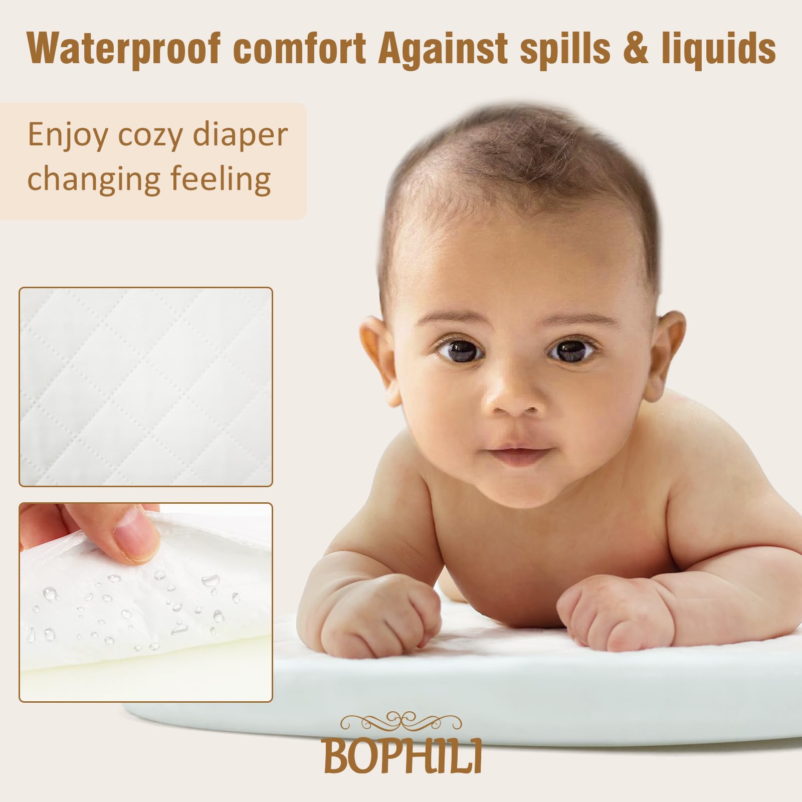 BOPHILI waterproof cover with removable zipper for easy washing