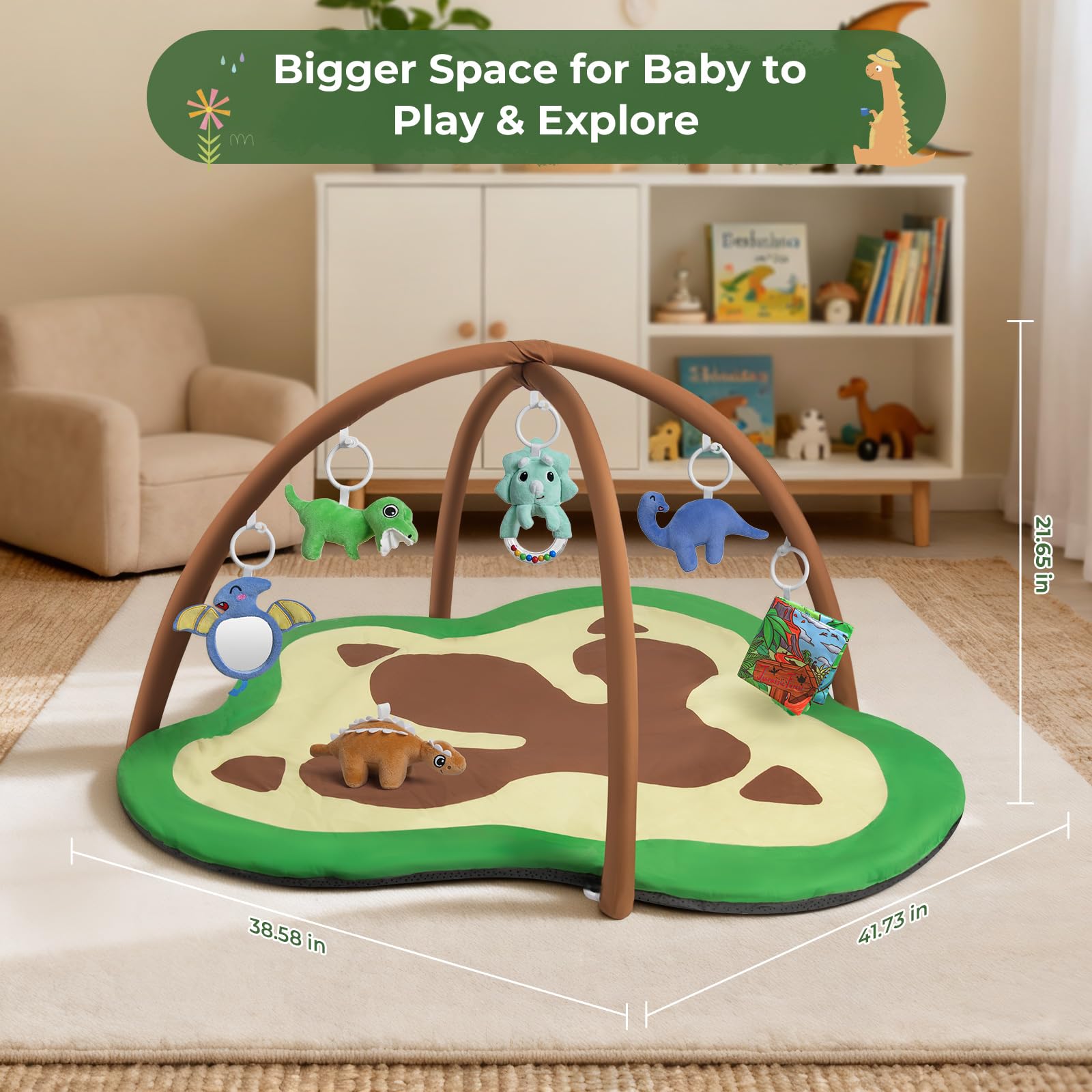 bopopo Baby Gym Play Mat newborn gift-ready dinosaur design