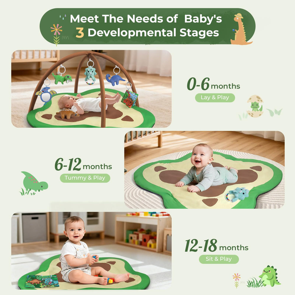 bopopo Baby Gym Play Mat soft padding cushions knees during tummy time
