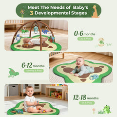 bopopo Baby Gym Play Mat soft padding cushions knees during tummy time
