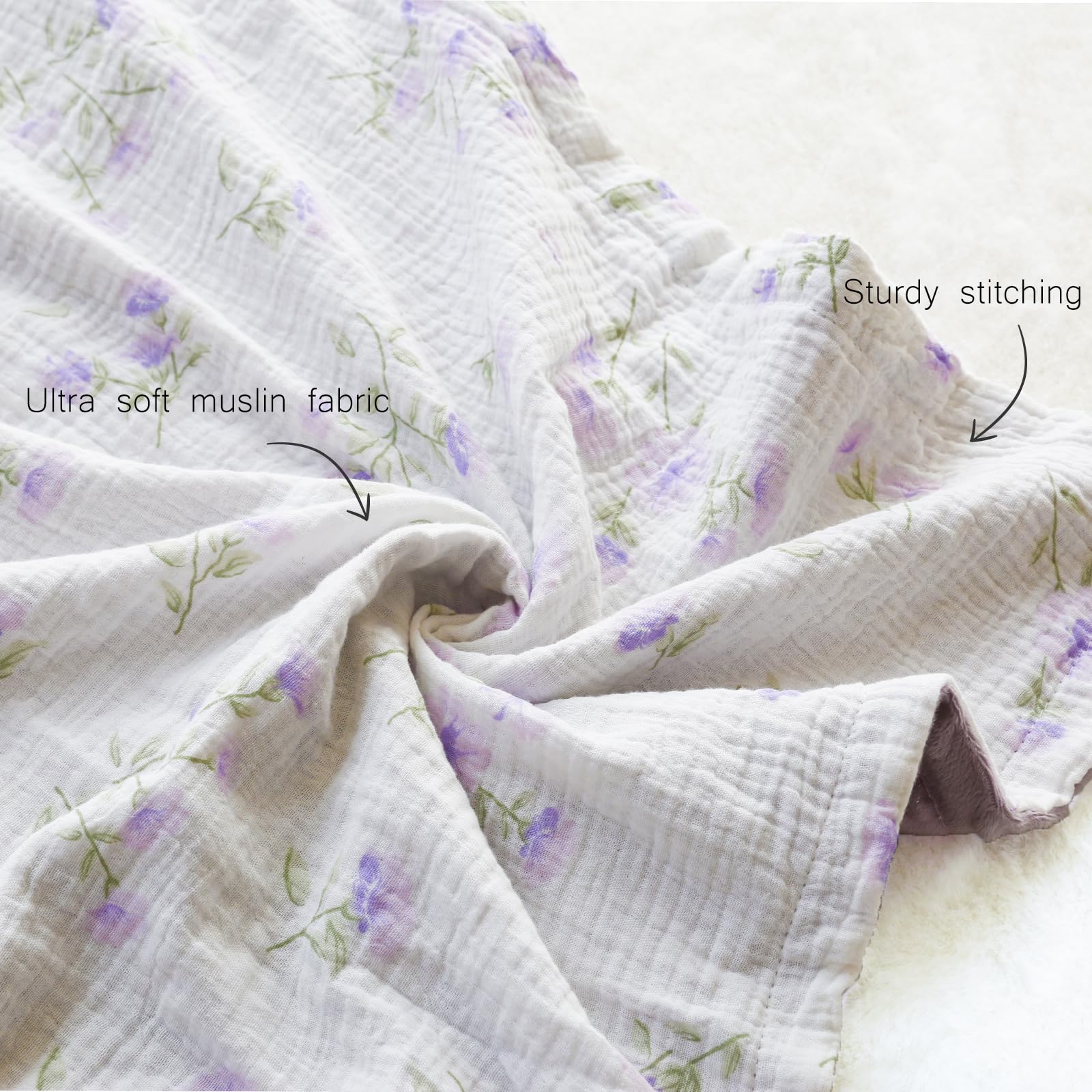 BOPRIO baby blanket in nursery with soft decor