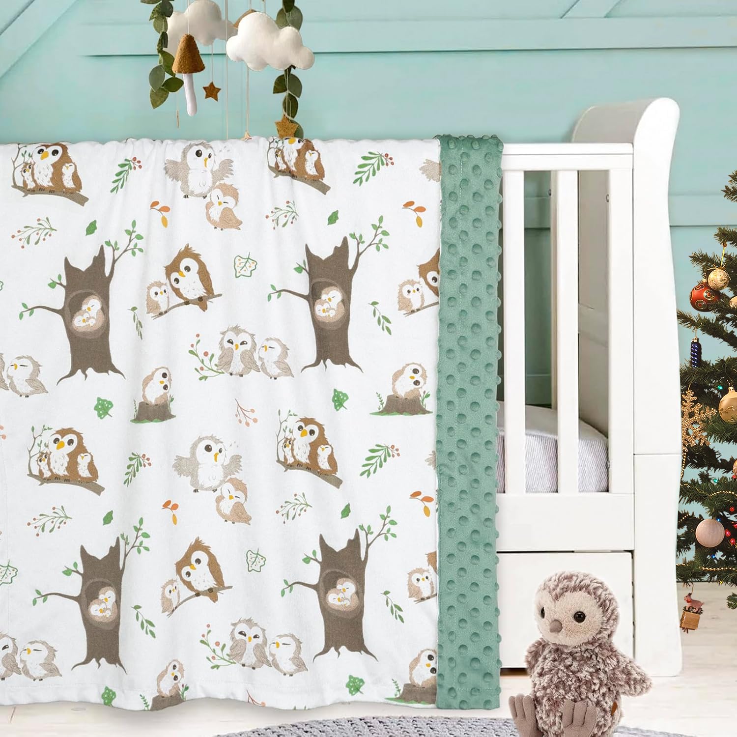 BOPRIO baby blanket room decor with soft breathable fabric.