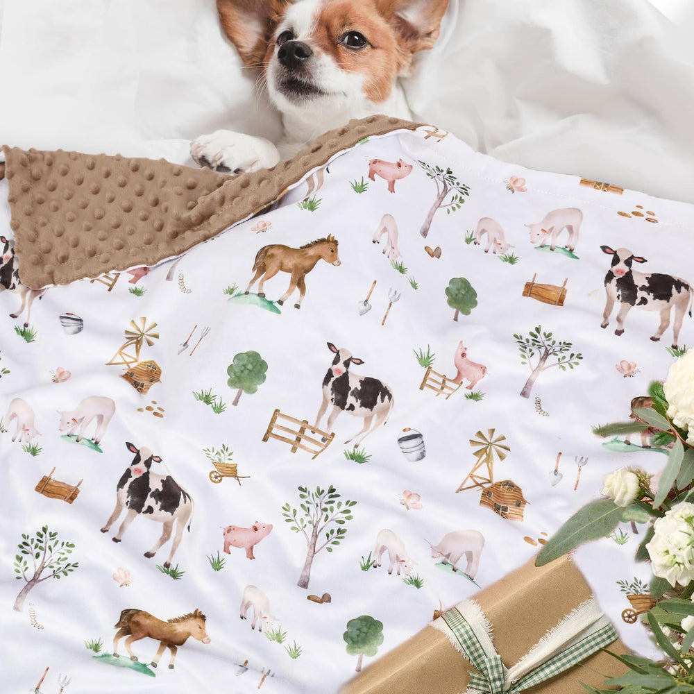 BOPRIO blanket used as stroller cover for shade and comfort