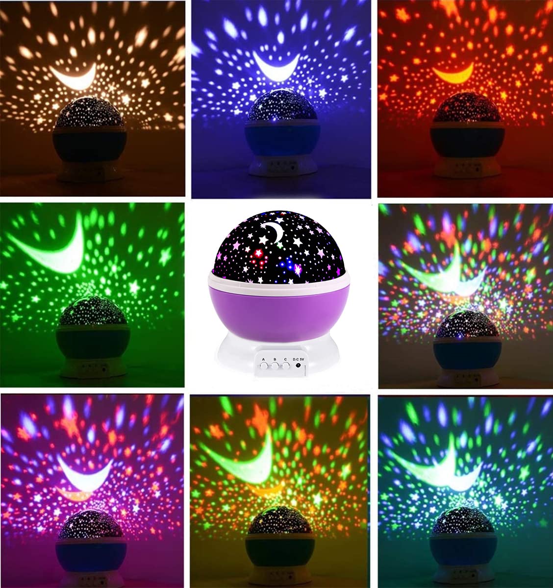 Borelor Star Night Light with dome on serves as a cozy night light.
