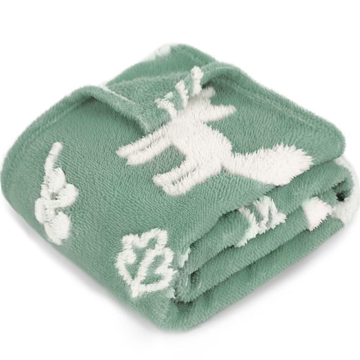 BORITAR 3D Fox baby blanket with sage design highlights warmth and cuddle-ready comfort.