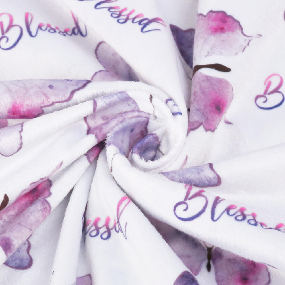 BORITAR baby blanket features dotted backing for sensory exploration