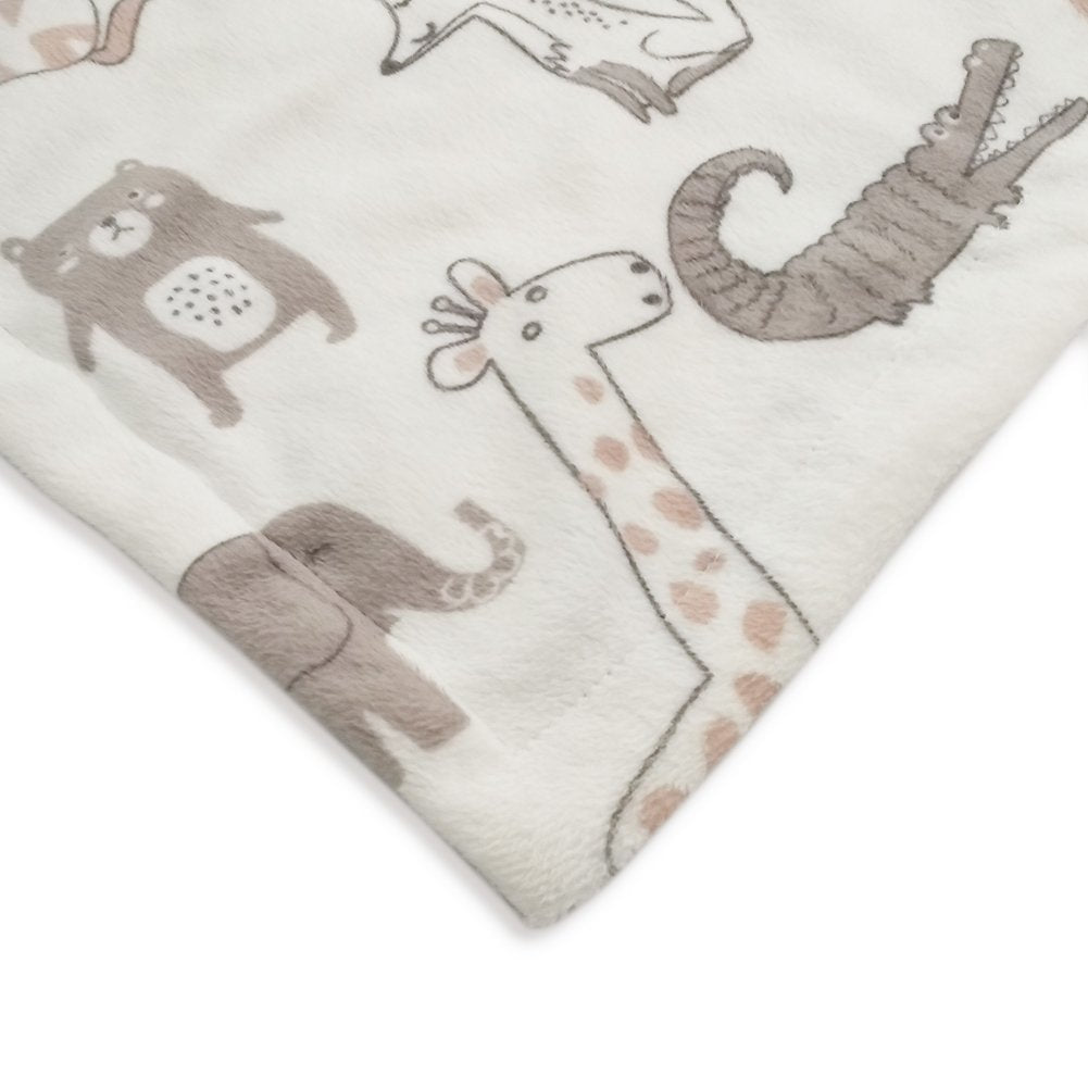 BORITAR baby blanket grey-dotted-back highlights double-layer backing for extra warmth