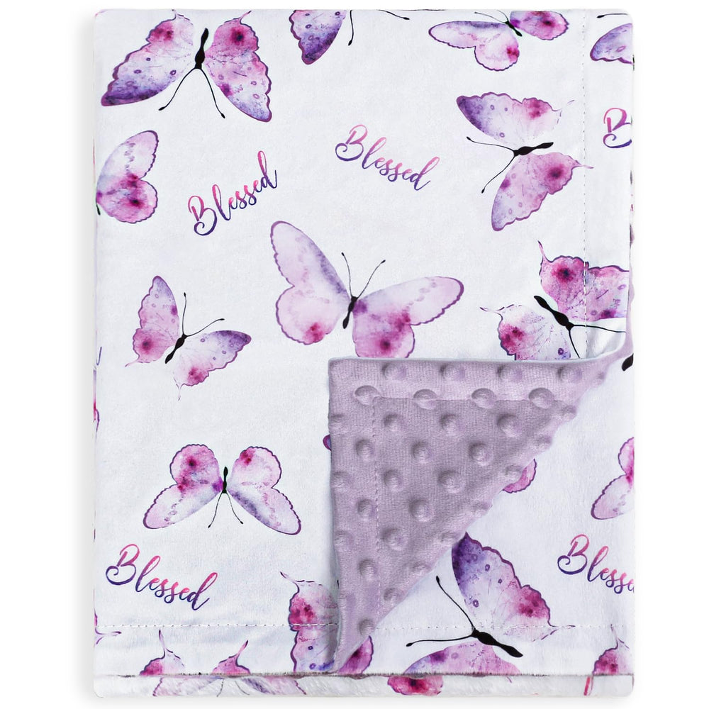 BORITAR baby blanket with soft-minky-fabric for gentle skin comfort