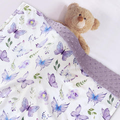 BORITAR butterfly-pattern blanket with dotted back enhances sensory stimulation.