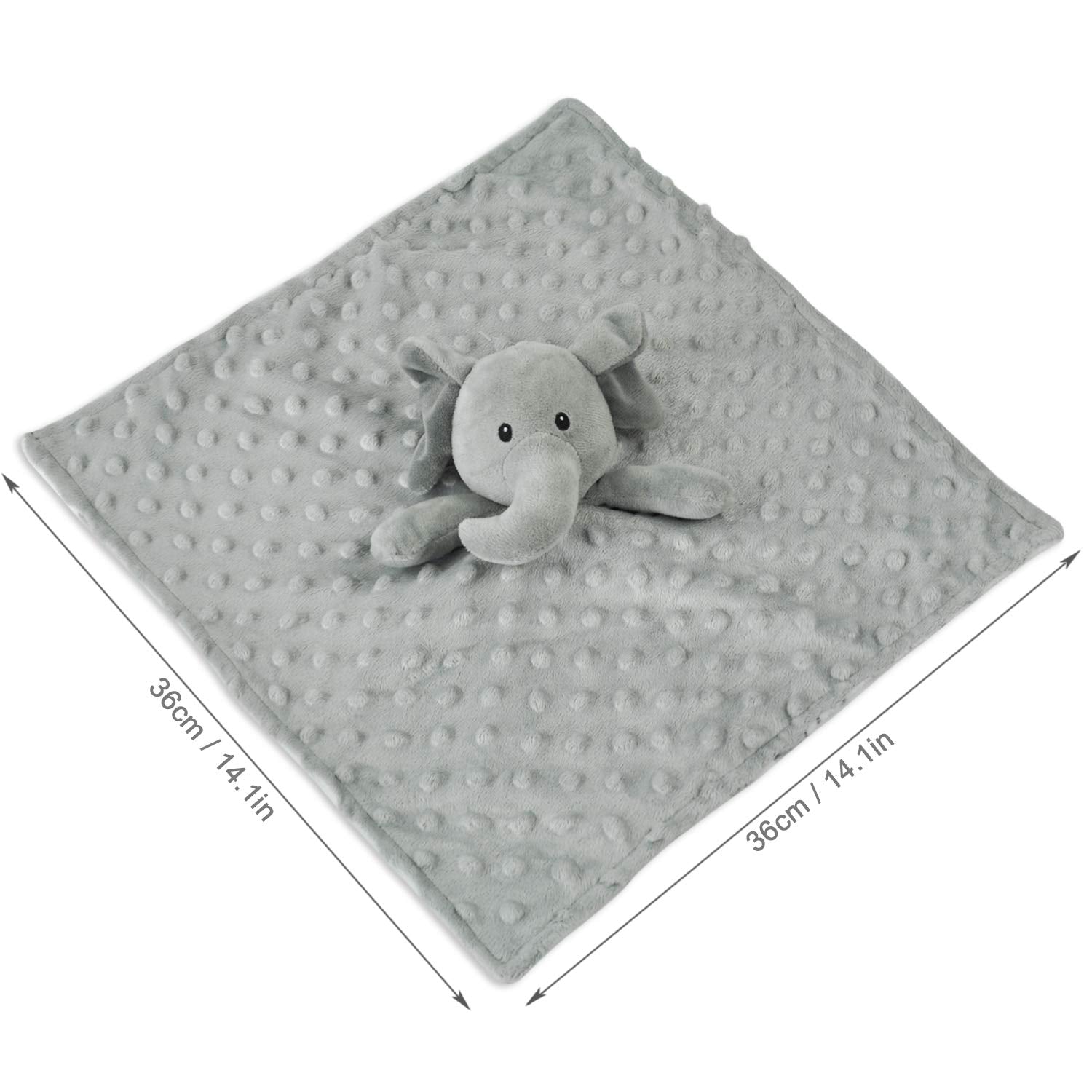 BORITAR Elephant Plush gray closeup highlights soothing companionship.