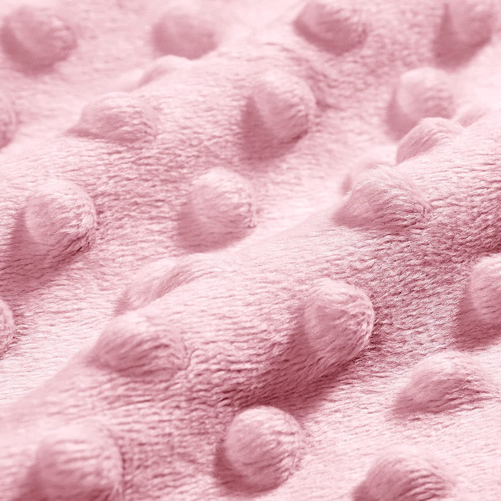 BORITAR Unicorn Baby Blanket back dotted white backing with plush texture for photo-friendly detail.