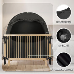 BORNA sleep pod design provides breathable coverage for peaceful baby rest.