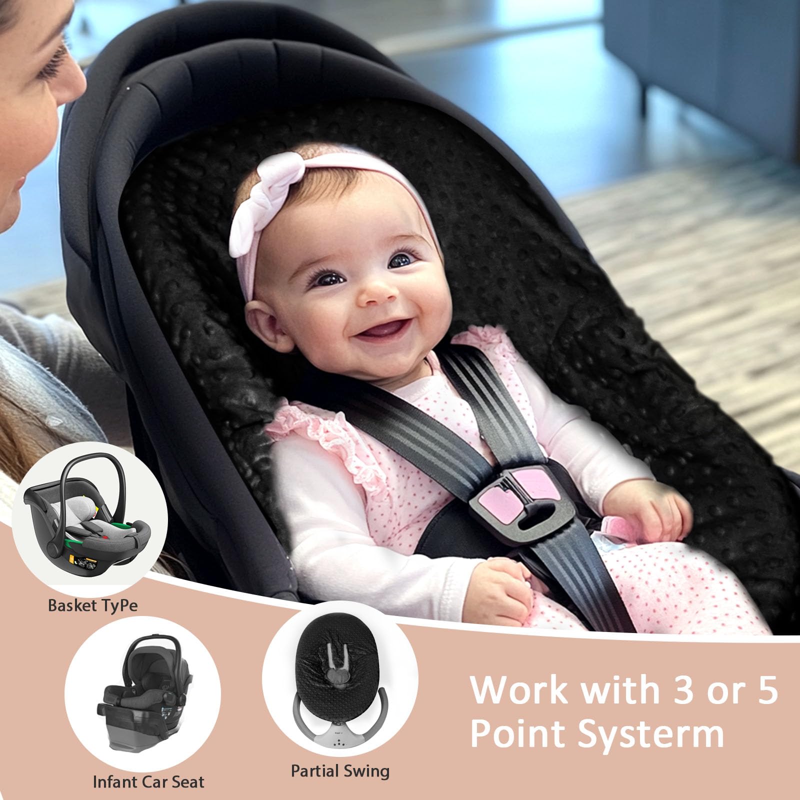 Boryokun mink velvet skin-friendly material keeps baby warm and cozy.