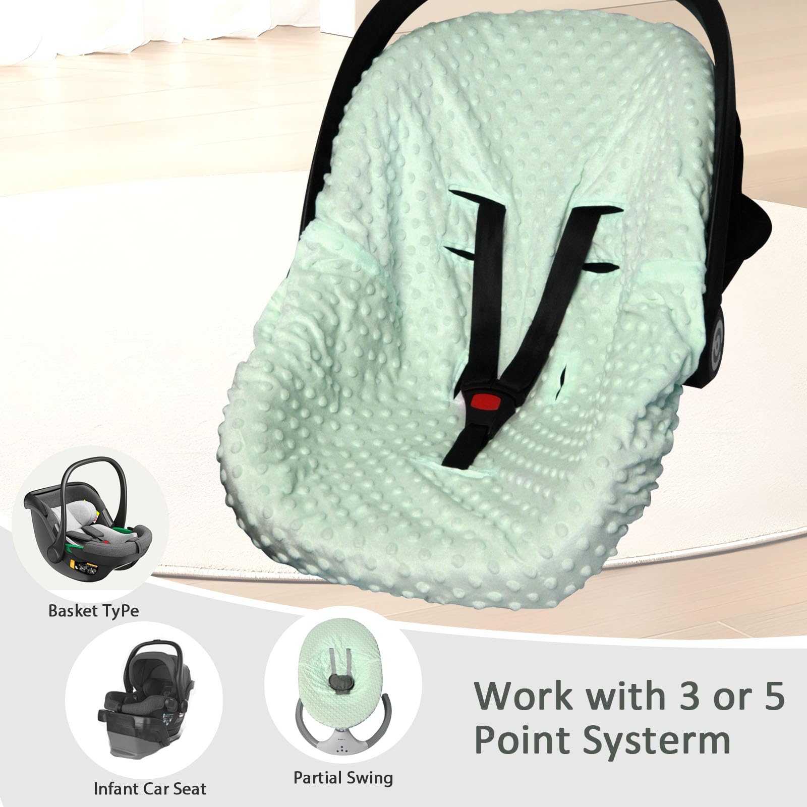 Boryokun skin-friendly mink velvet cover provides gentle warmth for baby.
