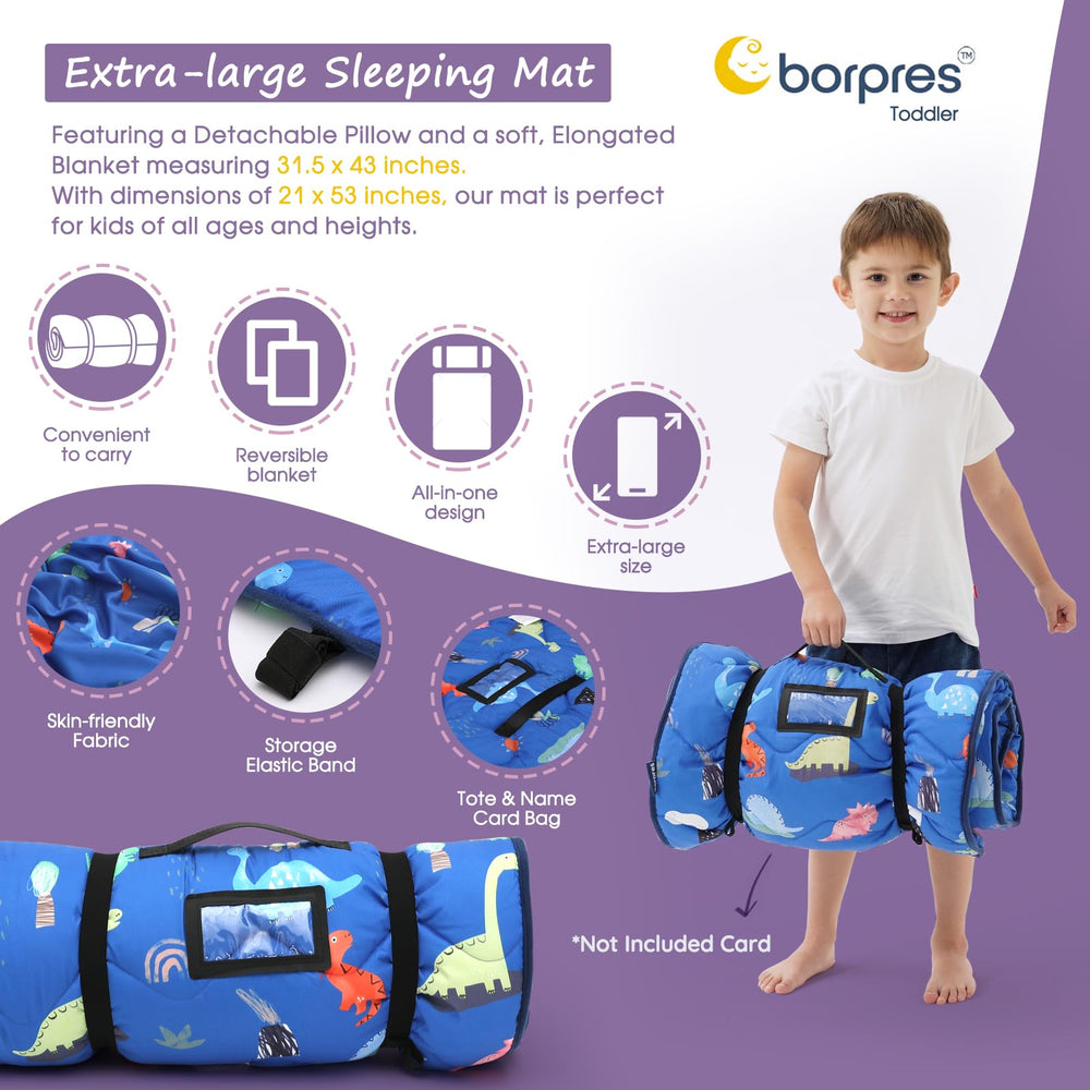 BORPRES Nap Mat carry handle shows portable design for daycare.