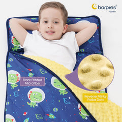 BORPRES nap mat dinosaur blanket section features plush minky fleece warmth