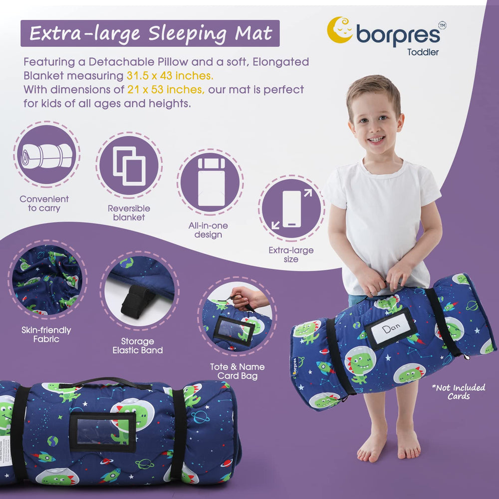 BORPRES nap mat folded storage shows compact, space-saving design