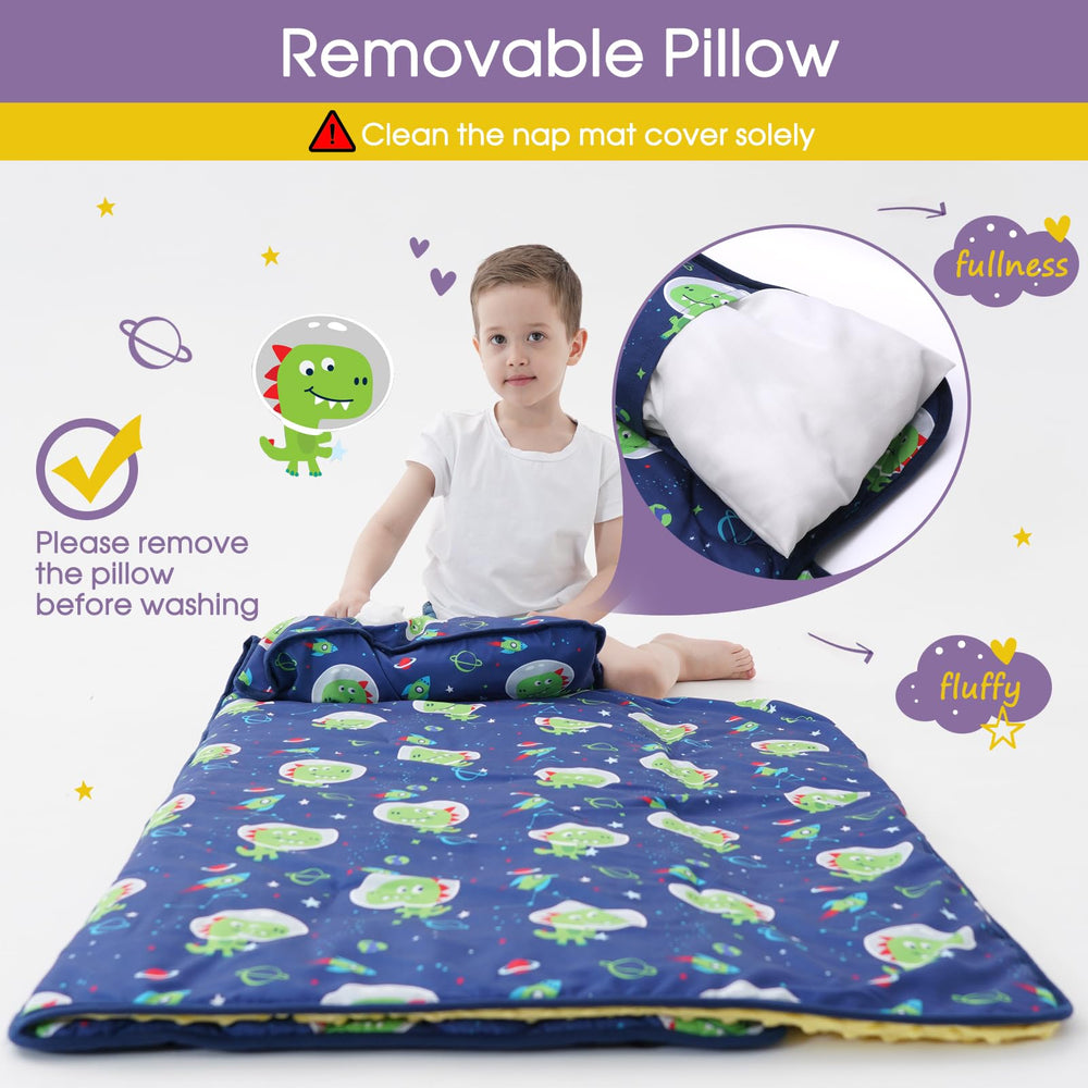BORPRES nap mat carry handle and name tag aid on-the-go naps