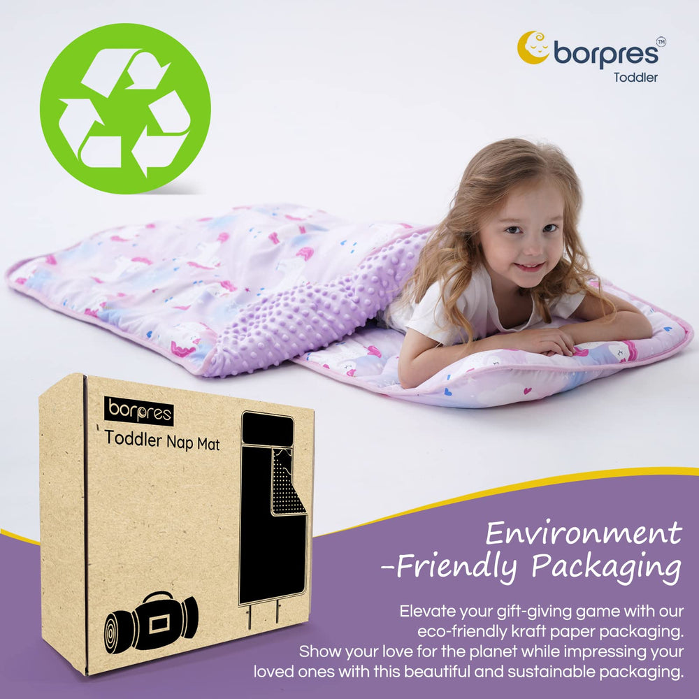 BORPRES nap mat versatile use in bedroom, playroom, or camping scenarios.