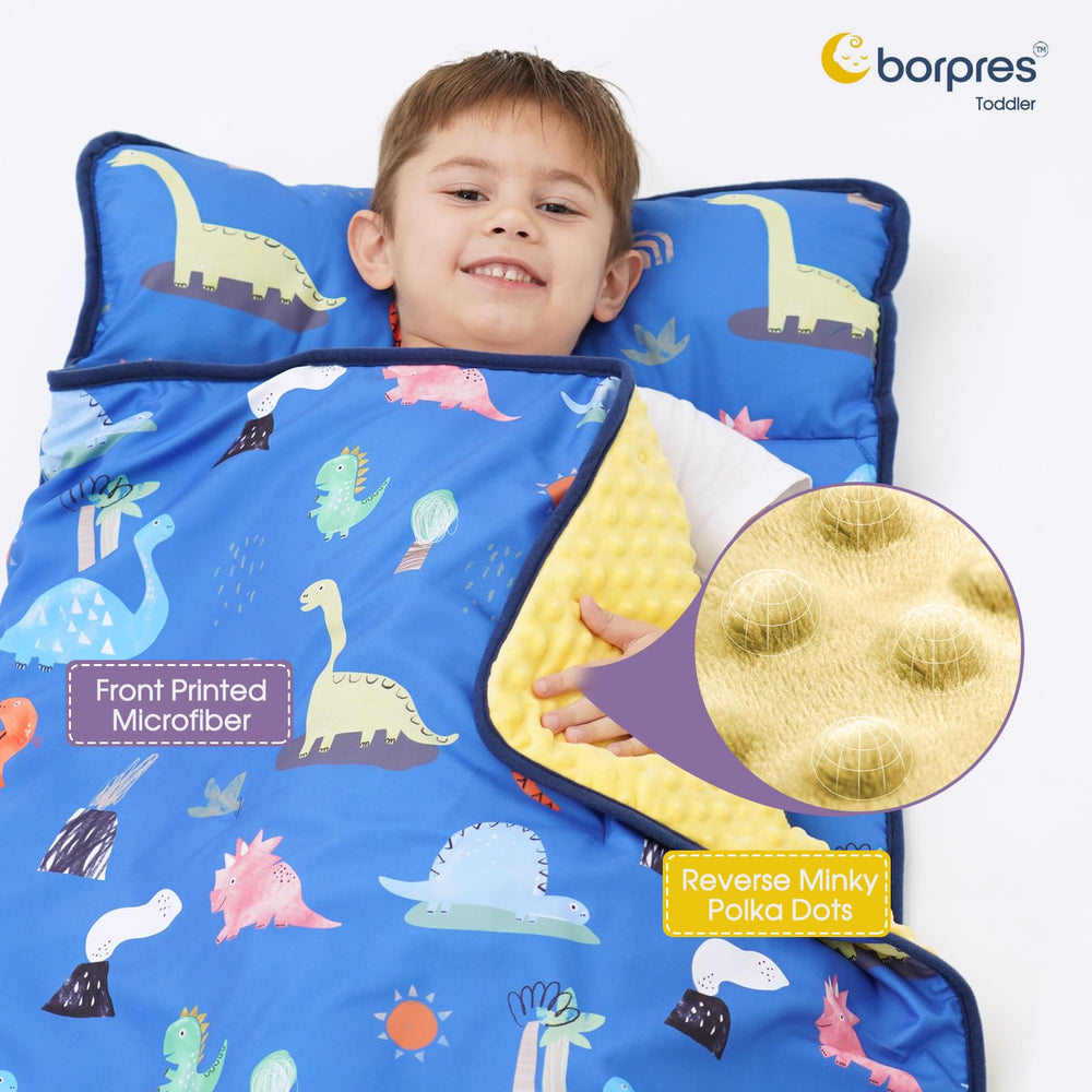 BORPRES Nap Mat plush minky fleece closeup, cozy texture and gentle touch.