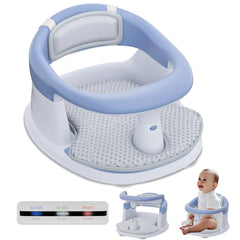 BORRAV baby bath seat front view with compact design supports comfortable, seated baths.