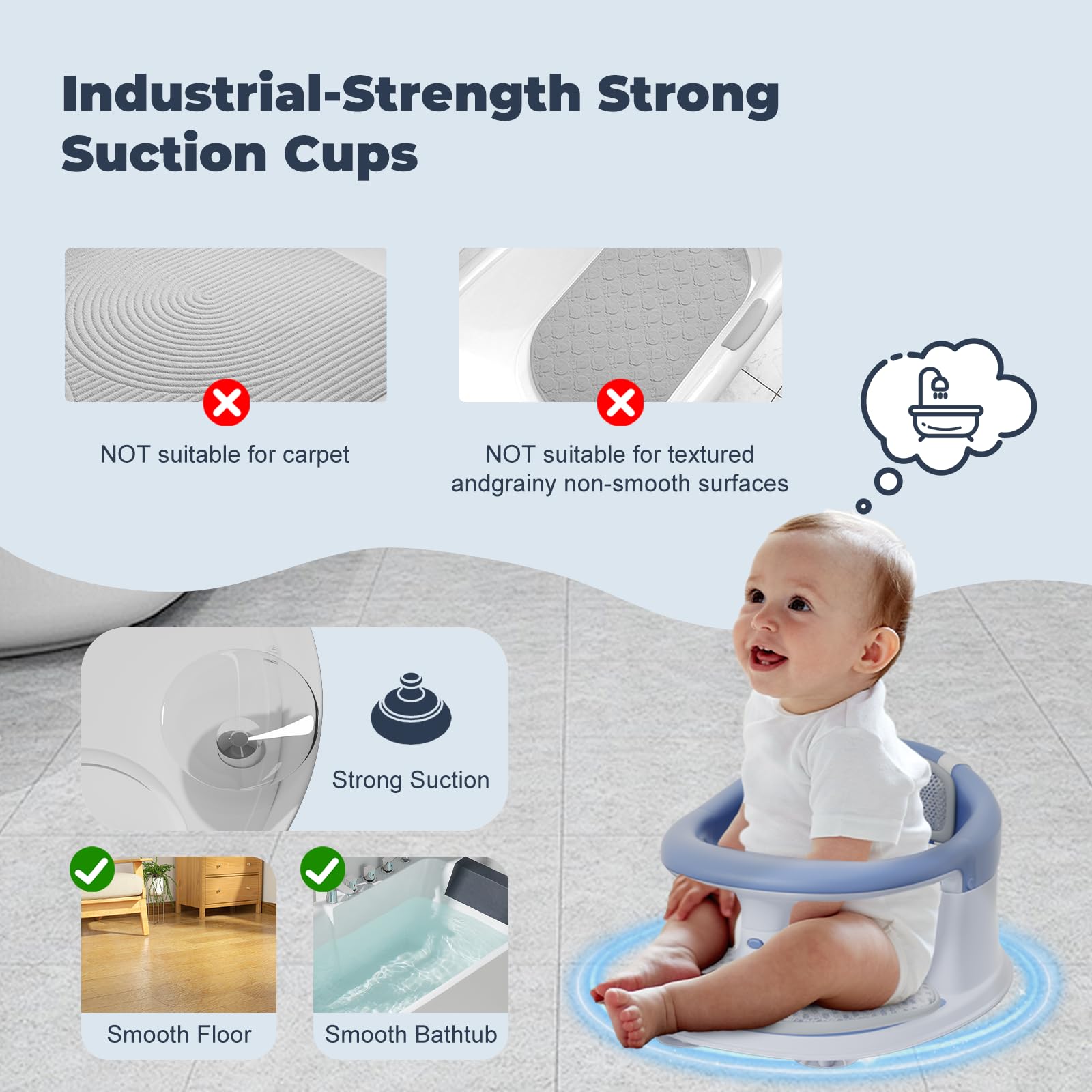 BORRAV suction cup view illustrating four ultra-strong non-slip bases.