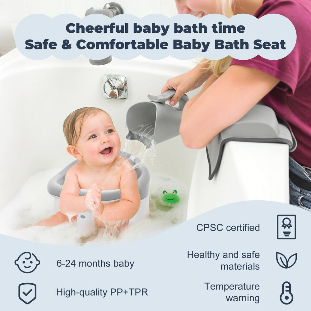 BORRAV bath seat temperature sticker alerts caregivers to water readiness.