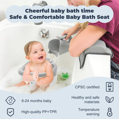 BORRAV bath seat temperature sticker alerts caregivers to water readiness.