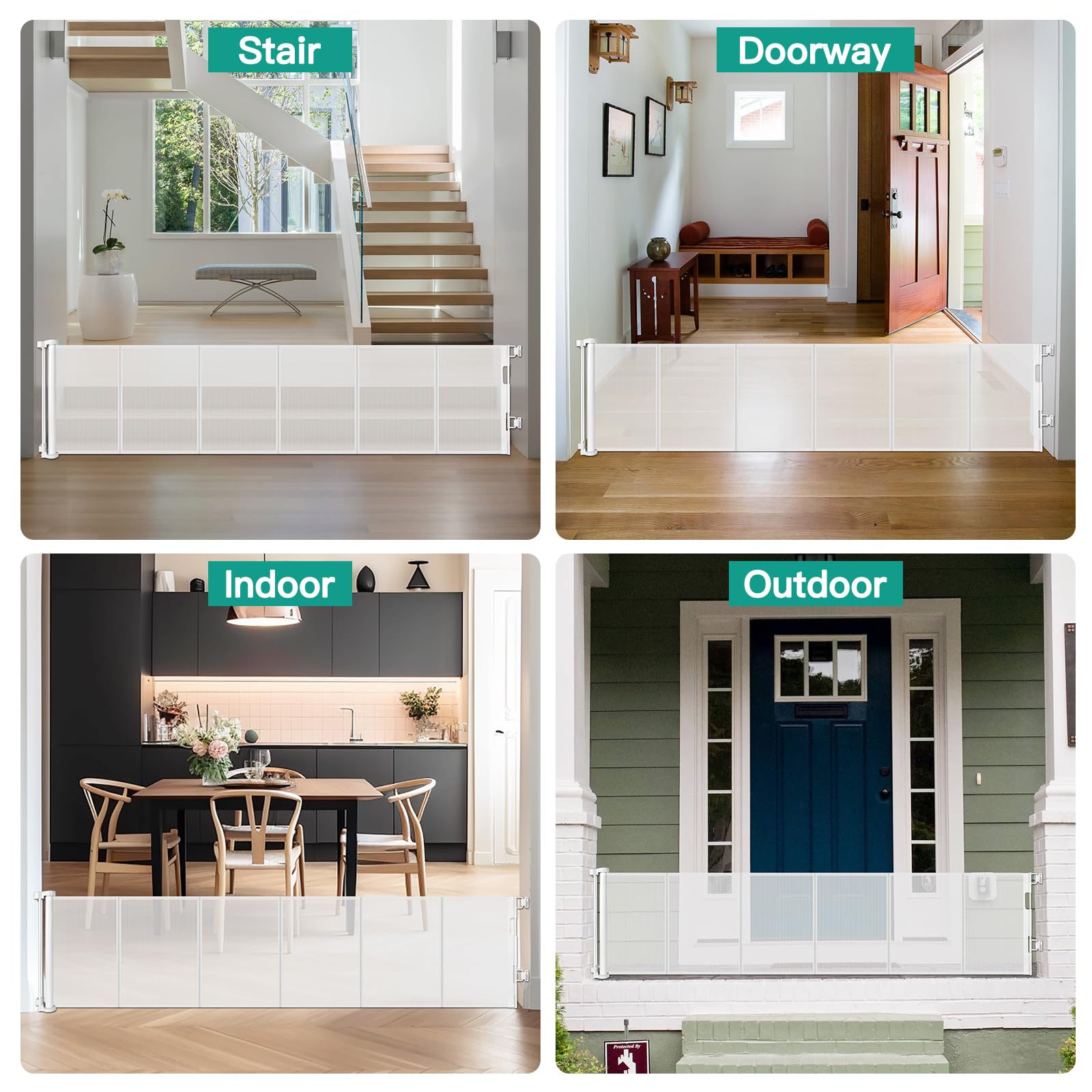 Borthmiu 24-inch tall step-over gate offers easy, safe passage.