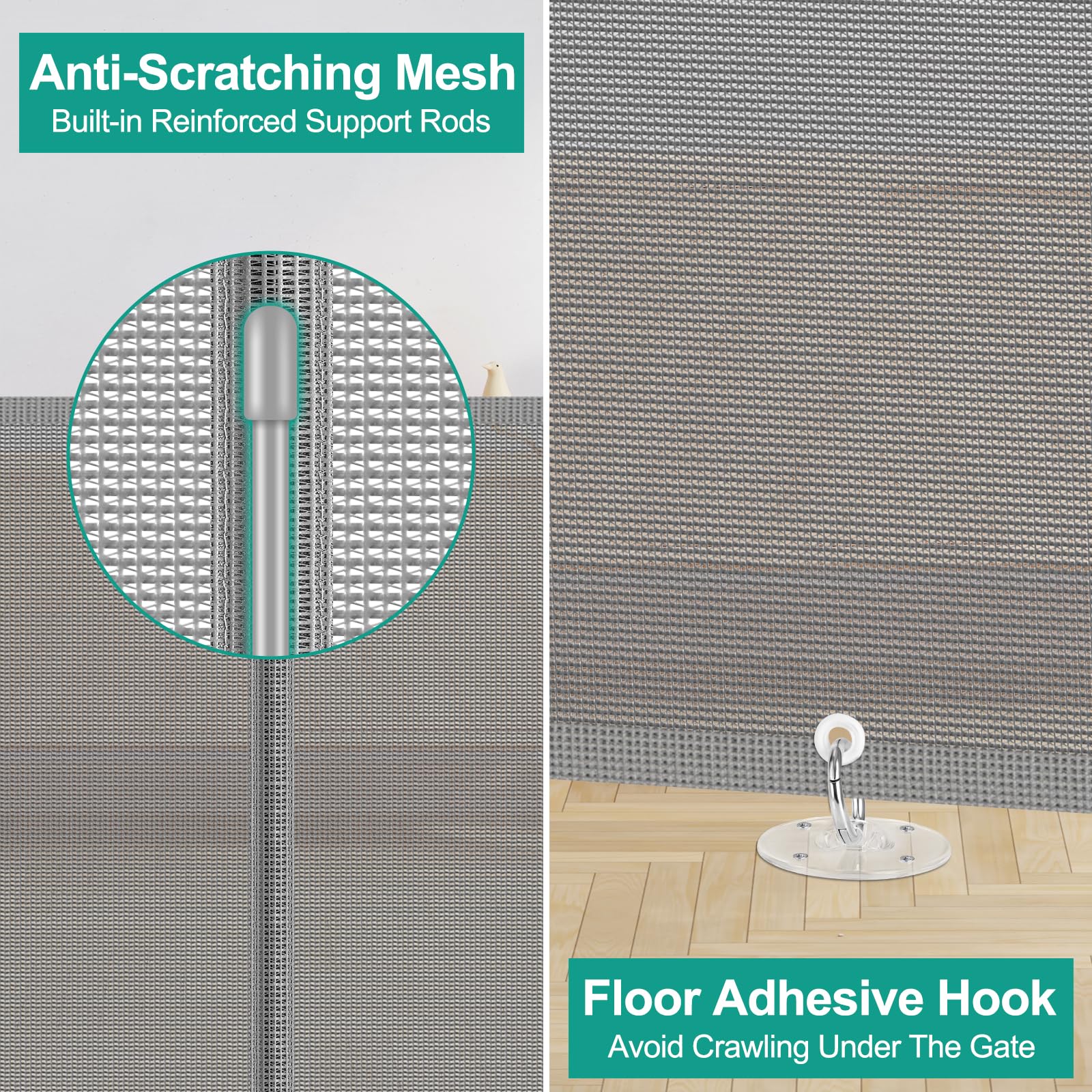 Borthmiu adjustable lower bracket in gray for baseboard compatibility