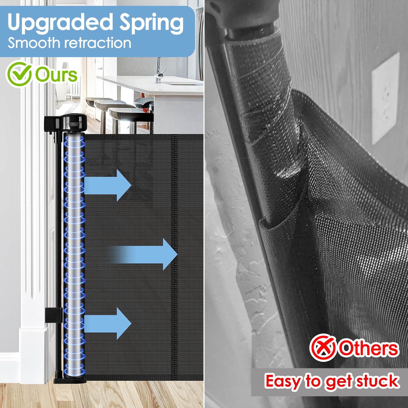 Borthmiu bottom-free design, no tripping hazard when hands are full.