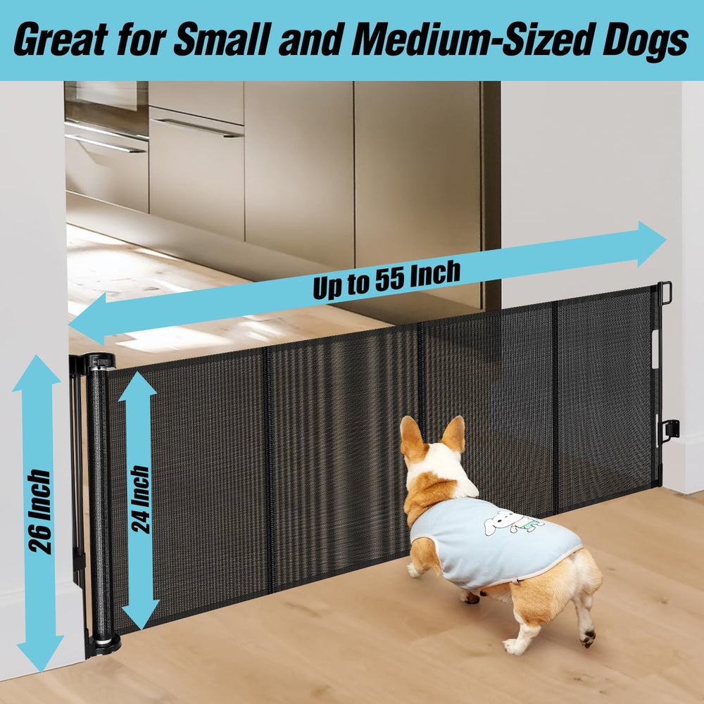 Borthmiu retractable-gate-extension 55-inch wide fits wider doorways