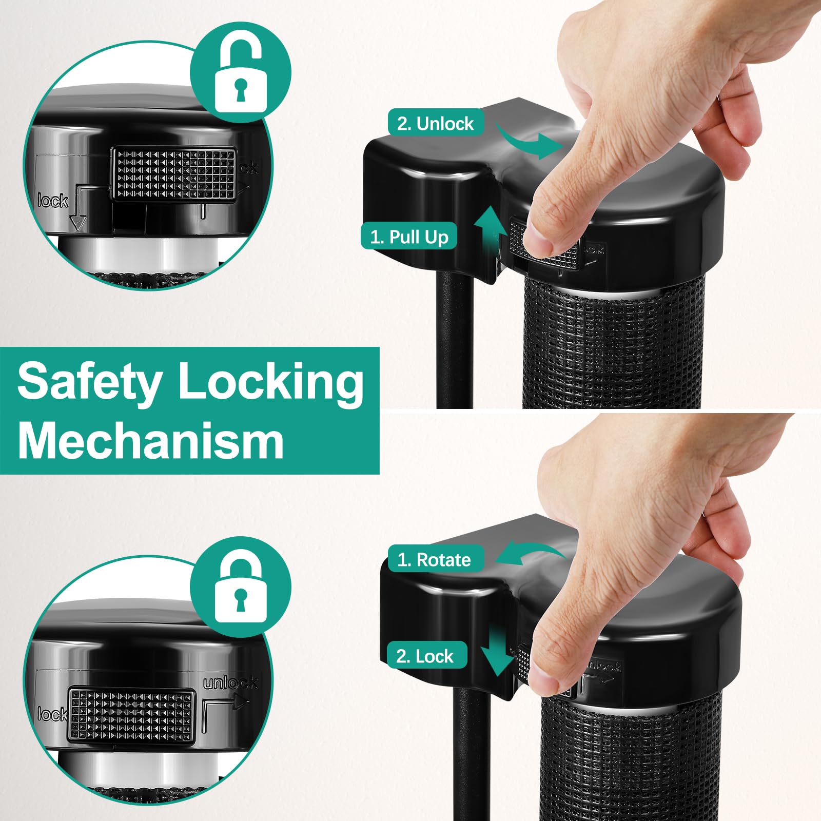 Borthmiu drill-required installation on hard surfaces for secure mounting