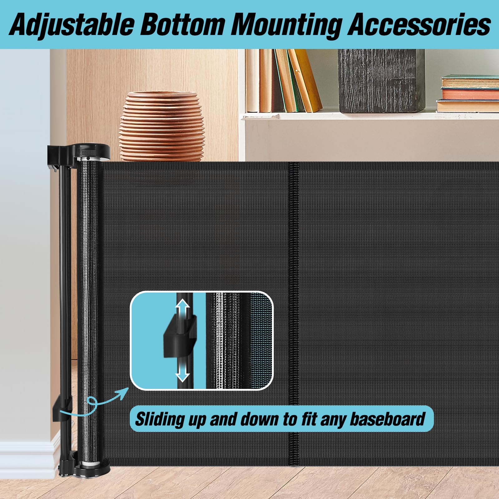Borthmiu floor-adhesive-hook-use secures pets from crawling underneath