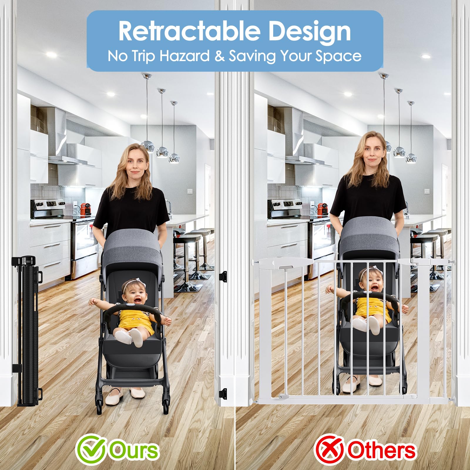 Borthmiu one-handed operation with safety lock for adults