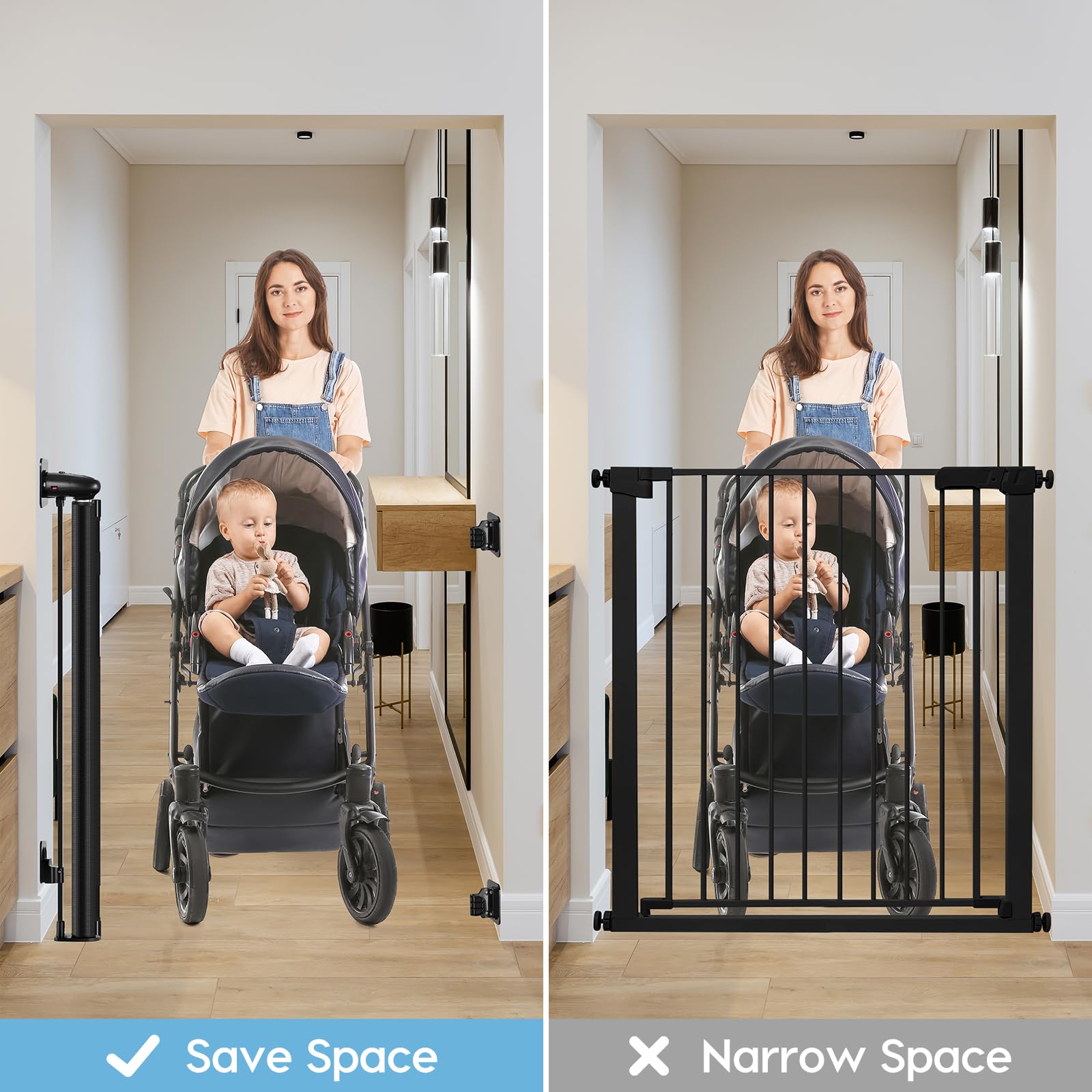 Borthmiu punch-free installation protects walls while mounting securely.