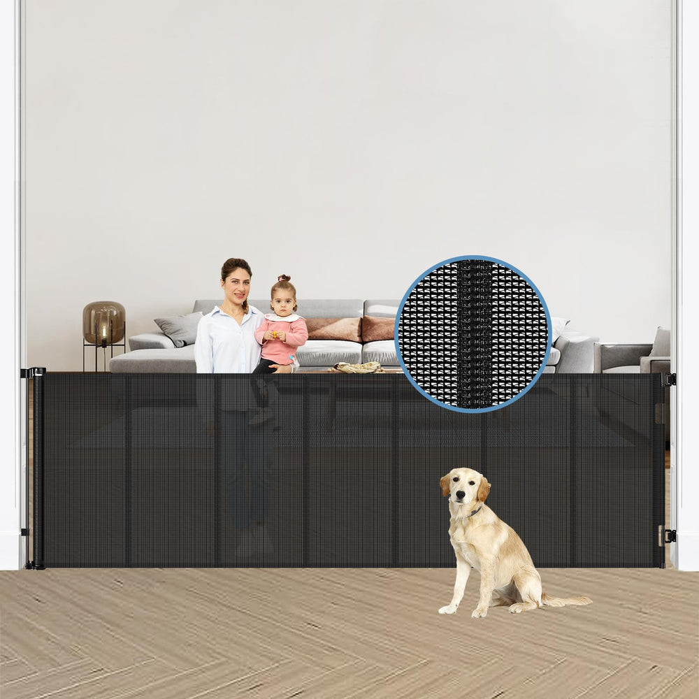 Borthmiu reinforced 120-inch gate assembly demonstrating ultra-wide opening for versatile room setup.