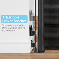 Borthmiu space-saving retractable design keeps gates out of the way.