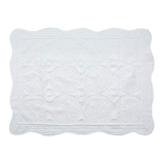 Boruiann Baby Quilt with scalloped trim edge adds delicate nursery detail