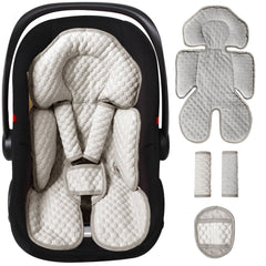Boryokun 2-in-1 insert head-body support for infant car seats improves on-the-go comfort.