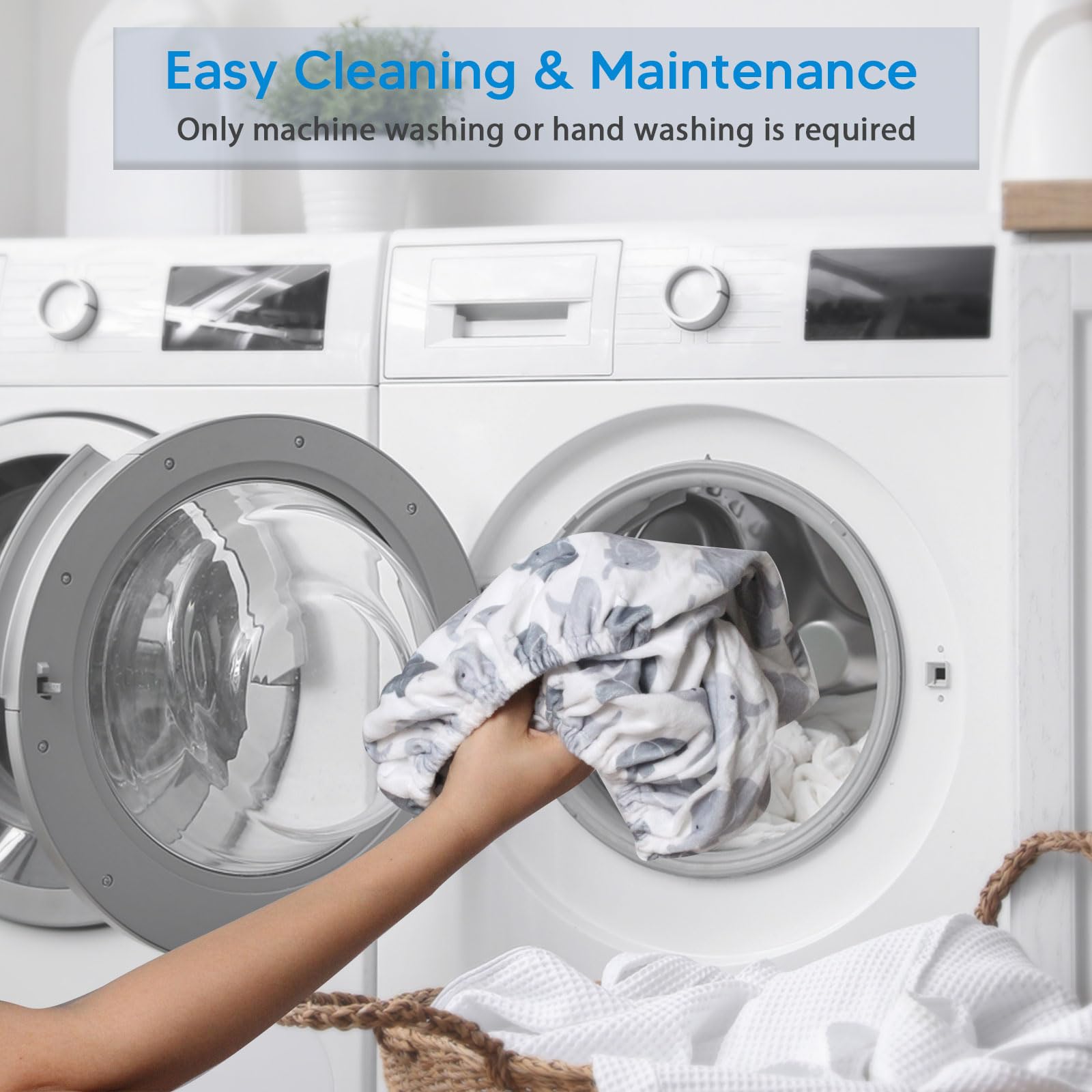 Boryokun machine-washable cover simplifies cleanup after messes.