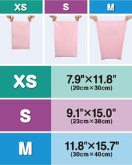 BOS Amazing Odor Sealing Bags in opaque pink color for discreet diaper disposal.