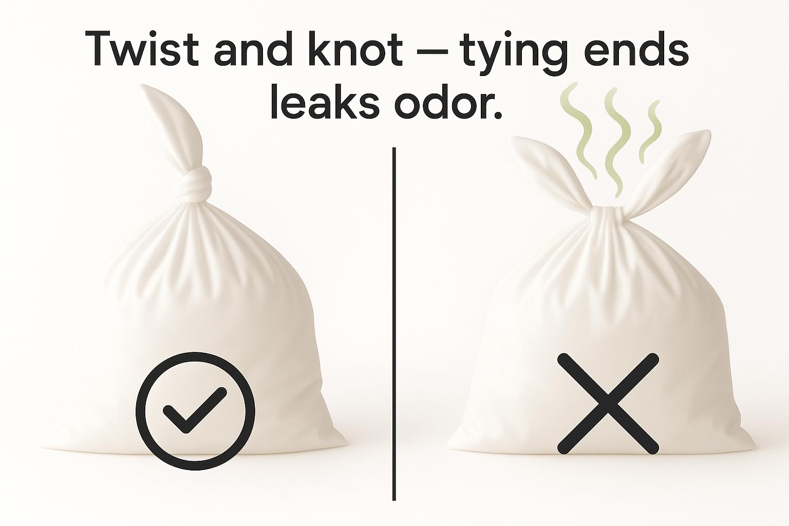 BOS cream-yellow in-bin use emphasizes convenient disposal.