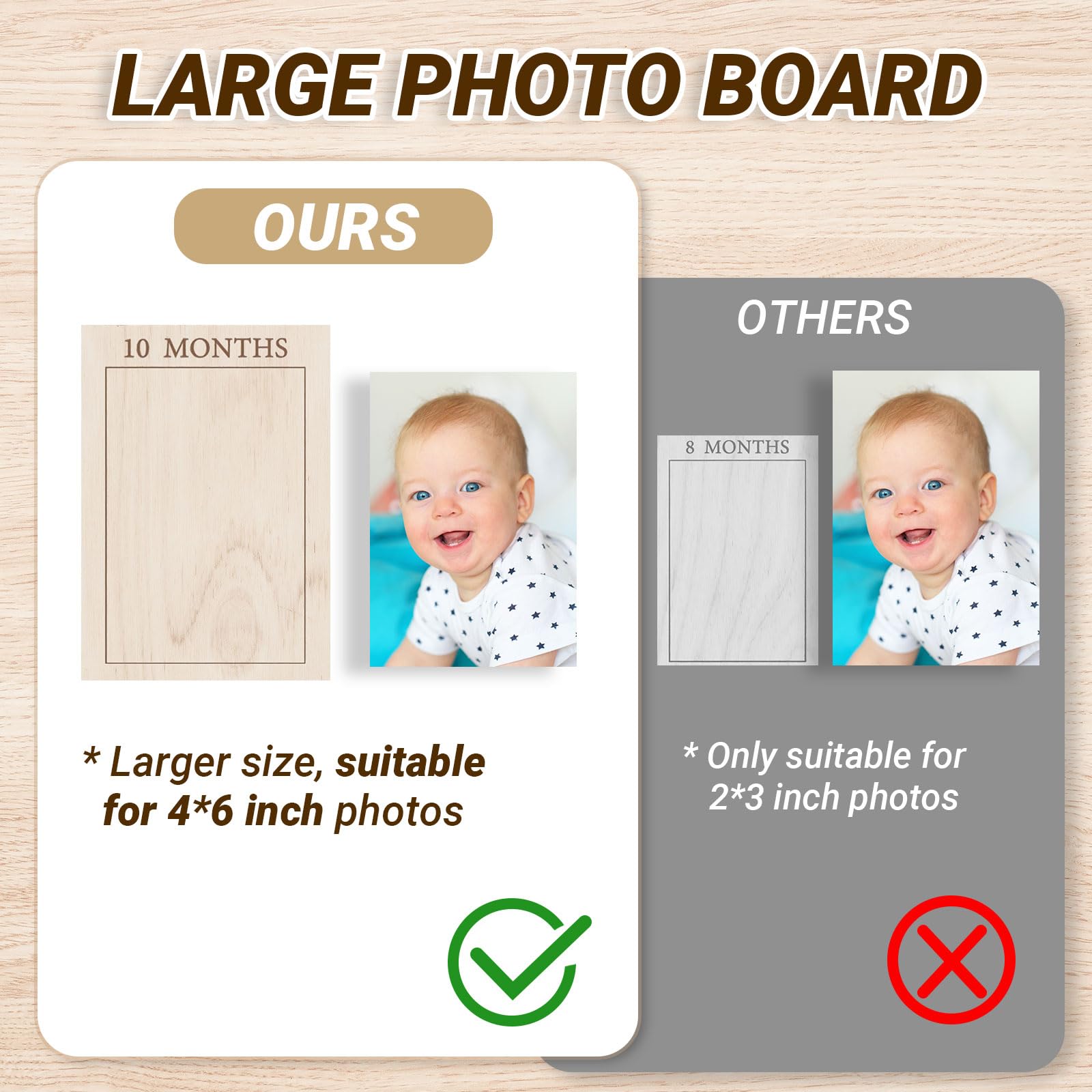 Bosctanuc newborn-section photo slot highlights newborn milestones with simple attachment