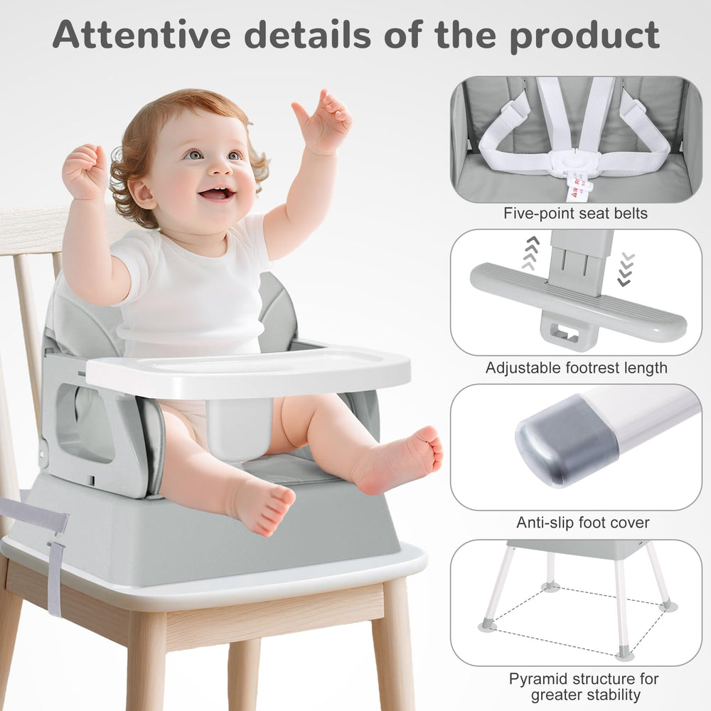 BOSEDSANG safety harness and non-slip base keep mealtime secure.