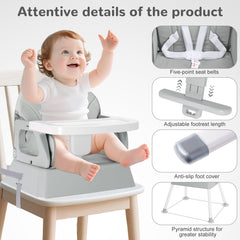 BOSEDSANG safety harness and non-slip base keep mealtime secure.