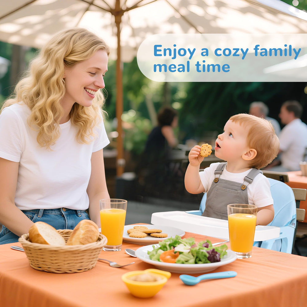 BOSEDSANG high chair blue portable dining chair for restaurant use