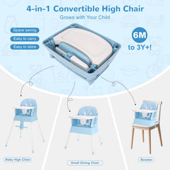 BOSEDSANG high chair blue safety harness ensuring secure mealtimes