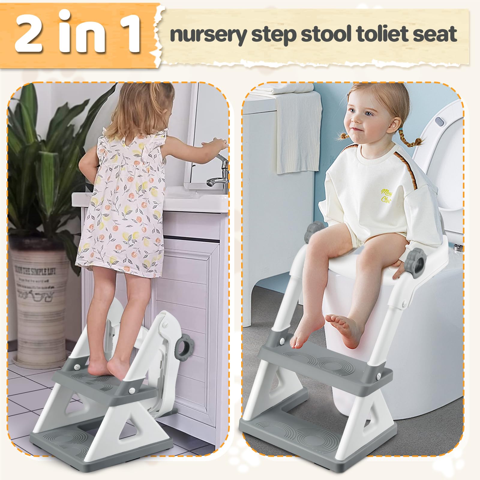 BOSEDSANG six-point anti-slip base improves stability on bathroom floors.