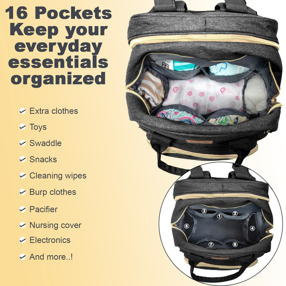 BosiBozi ECO Ouverture elastic side pockets hold wipes and bottles.